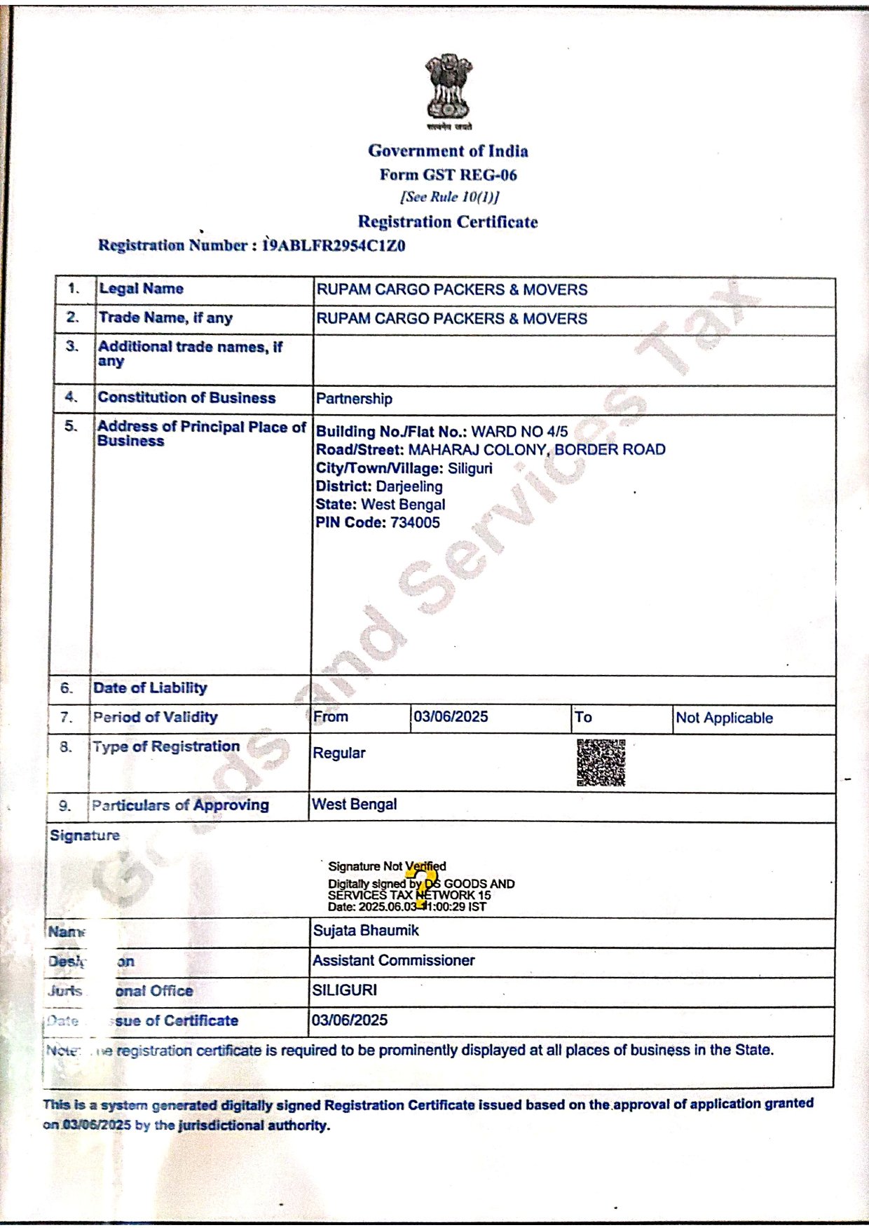 GST Certificate